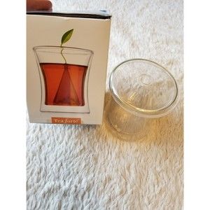 New Tea Forte Morehouse Glass Double Wall Insulated Artisan Glass NIB